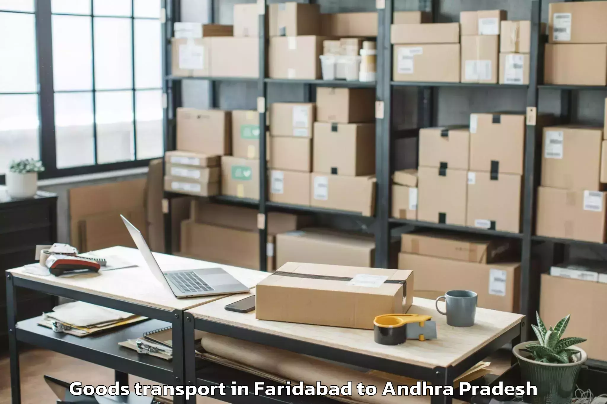 Expert Faridabad to Amalapuram Goods Transport